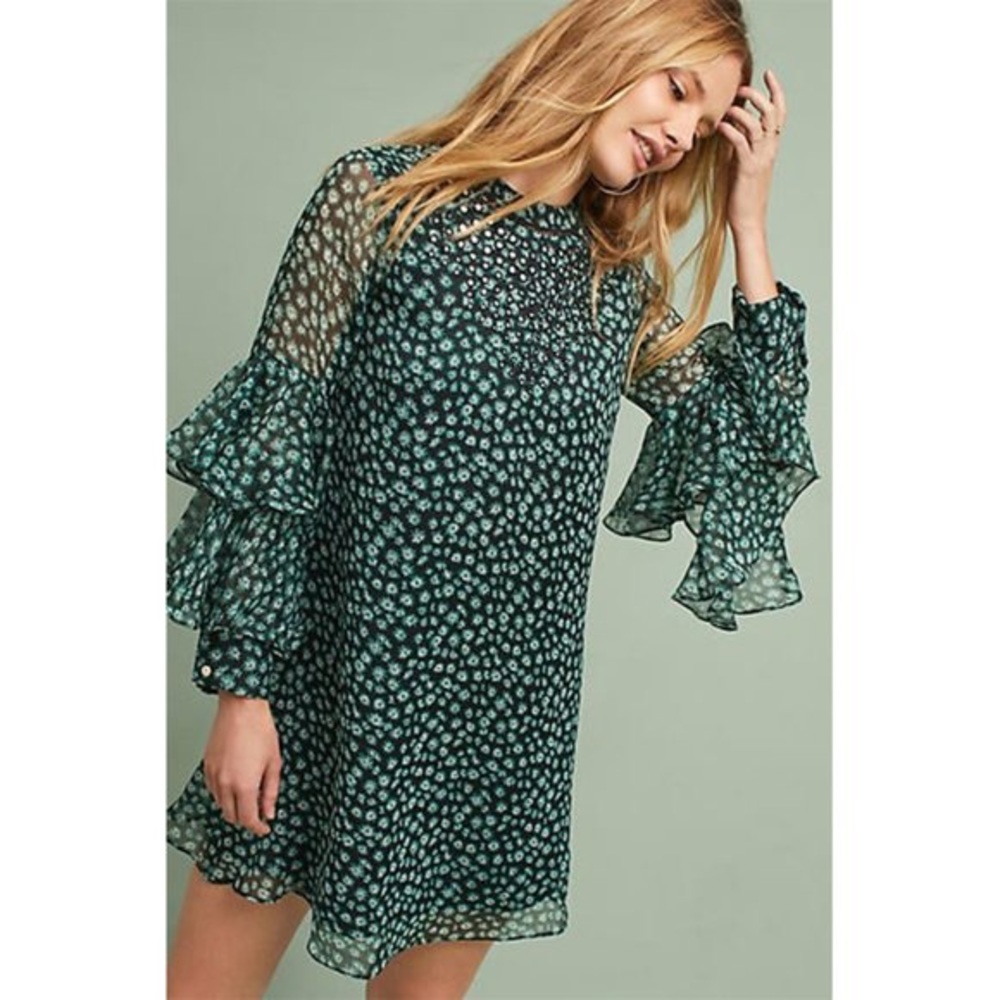 Anthropologie Ranna Gill Fluttered Tunic Dress